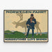 Vintage-Poster Norwegen-Fahrt Norddeutscher Lloyd Bremen — gerahmtes Bild an der Wand