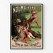Vintage-Poster Nouma-Hawa und ihre Unbezähmbare Löwin - Wanddekoration Zirkus