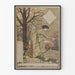 Vintage-Dekorationsposter « November » herbstliche Szene im Garten