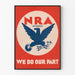 Wandposter NRA-Mitglied Wir leisten unseren Beitrag Vintage Rot und Blau