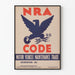 Vintage-Poster Code NRA für die Wartung motorisierter Fahrzeuge
