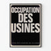 Wandposter zur Fabrikbesetzung im Vintage-Design