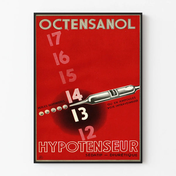 Vintage-Poster Octensanol Hypotonikum Wanddekoration