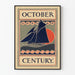 Vintage-Poster October Century Segelschiff