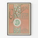 Vintage-Poster "Of Course" mit Blumenmuster und Porträt