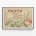 Vintage-Poster OKOMA Japanischer Roman mit Illustrationen — gerahmtes Bild an der Wand