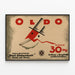 Vintage-Werbeplakat OLDO Zigaretten – Retro-Wanddekoration — gerahmtes Bild an der Wand