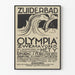Vintage-Poster Zuiderbad Olympia Schwimmabend - Wanddekoration Schwimmbad