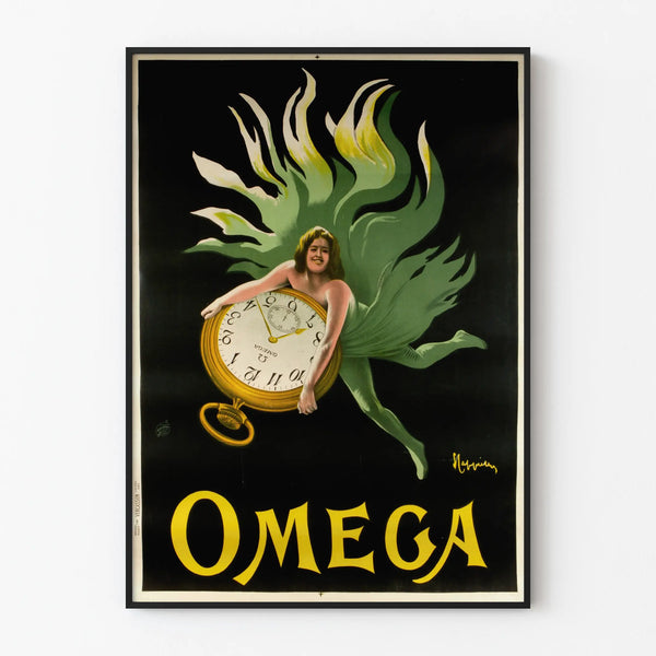 Vintage-Poster Omega Taschenuhr Wanddekoration