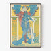 Vintage-Poster Omega Ohne Kette mit geflügelter Dame und Fahrrad