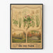 Vintage-Bildungs-Poster über Pflanzen und Tiere auf dem Bauernhof