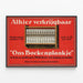 Vintage-Poster Ons Boekenplankje - Retro-Wanddekoration für Bücherregal — gerahmtes Bild an der Wand
