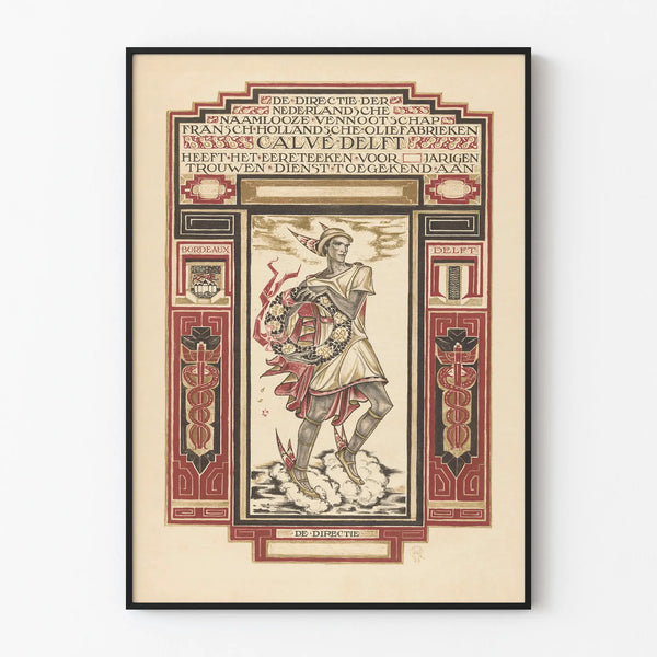 Vintage-Poster mit Echtheitszertifikat für Calvé Delft