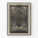 Dekoratives Vintage-Poster mit ornamentalem Muster und kalligraphischem Text