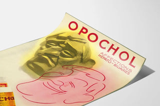 Vintage-Poster von Opochol für Leber-Gallenblasen-Erkrankungen