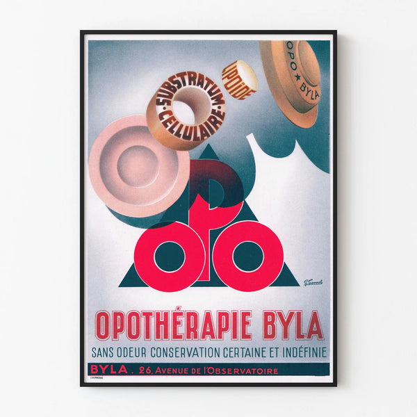 Vintage-Poster Opotherapie Byla – Französische Retro-Wanddekoration