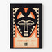 Vintage-Afrikanischer Masken-Dekorposter 1925 - Art Déco Stil