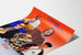 Poster Orange Then Blue im Farbverlauf Orange und Blau mit Porträts