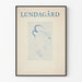 Vintage-Lundagård-Poster mit abstraktem blauen Design