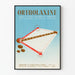 Vintage-Werbeplakat Ortholaxine - Retro-Wanddekoration Apotheke