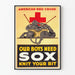 Vintage-Poster der American Red Cross - Unsere Jungen brauchen Socken