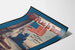 Vintage-Poster Unser Flagge Ist Da mit amerikanischer Flagge