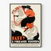 Vintage Western-Poster mit Reiter und Revolver