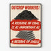 Vintage-Wandposter Arbeiter-Auslage mit Kohle- und Munitionslager
