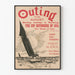 Vintage-Poster Sommerausflug mit Segelschiff und Outdoor-Aktivitäten