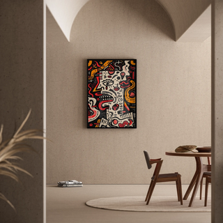 Pop Art Bild - Dekonstruiertes Gesicht | Kunstdruck Wanddekoration Bild Plakat Kopie