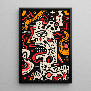 Pop Art Poster - Dekonstruiertes Gesicht