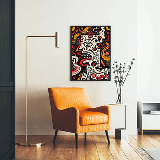 Pop Art Bild - Dekonstruiertes Gesicht | Kunstdruck Wanddekoration Bild Plakat Kopie