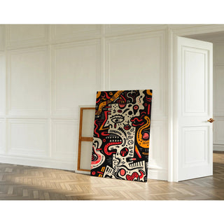 Pop Art Bild - Dekonstruiertes Gesicht | Kunstdruck Wanddekoration Bild Plakat Kopie