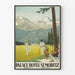 Vintage-Poster vom Palace Hotel St. Moritz – Wanddekoration mit Berglandschaft und Entspannung