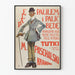 Vintage-Poster für eleganten Mann mit Gehstock und Monokel