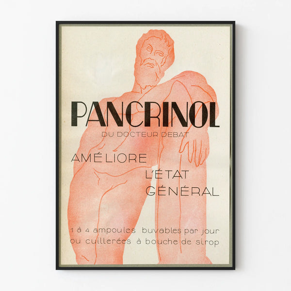 Vintage-Poster Pancrinol - Medizinische Retro-Wanddekoration