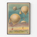 Vintage-Poster für Fallschirmspringen vom Ballon