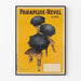 Vintage-Poster Parapluie-Revel mit gelbem Hintergrund