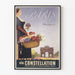Vintage-Poster Paris via Constellation - Retro-Wanddekoration
