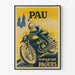 Vintage-Poster vom Motorradclub Béarn Pau Ostersonntag