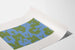 Poster Frieden in Blau und Grün - Grafische Wanddekoration