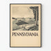 Vintage-Landschaftsposter aus Pennsylvania