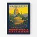 Vintage-Wanddekoration Poster Washington Pennsylvania Railroad