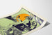 Vintage-Poster der Queen City Printing Ink Company in Orangetönen, Blau und Grün
