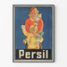 Vintage-Poster Persil Kinder Winter Wanddekoration
