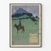 Vintage-Dekorationsposter Peruanische Baumwoll-Carders auf Pferd