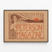 Vintage Poster Peterson Magazin - Retro Wanddekoration — gerahmtes Bild an der Wand