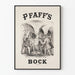 Vintage-Poster Pfaff's Bock zur Wanddekoration