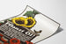 Vintage-Dekorposter mit Sonnenblumen und Mohnblumen