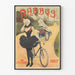 Vintage-Poster Phebus Paris Radfahrer und Clown auf altem Auto